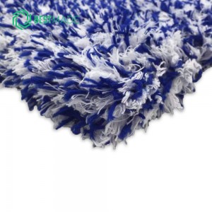 Microfiber Blauw Wit Stapel Washandschoen